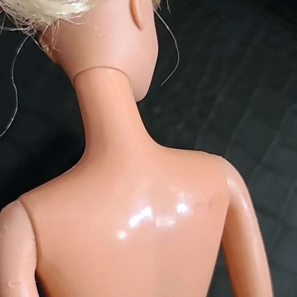 Vintage Mattel 90s Blonde Barbie Doll Bangs Made in Malaysia